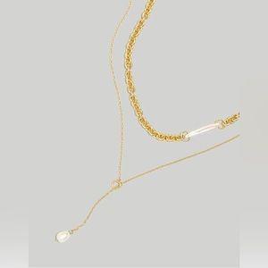 Madewell Two-Pack Casted Pearl Necklace Set